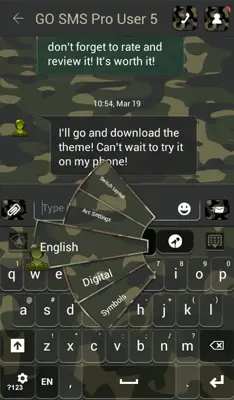 GO SMS Army Camouflage Theme android App screenshot 2