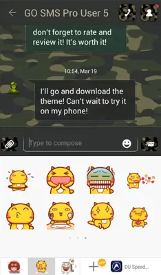 GO SMS Army Camouflage Theme android App screenshot 4