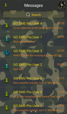 GO SMS Army Camouflage Theme android App screenshot 6